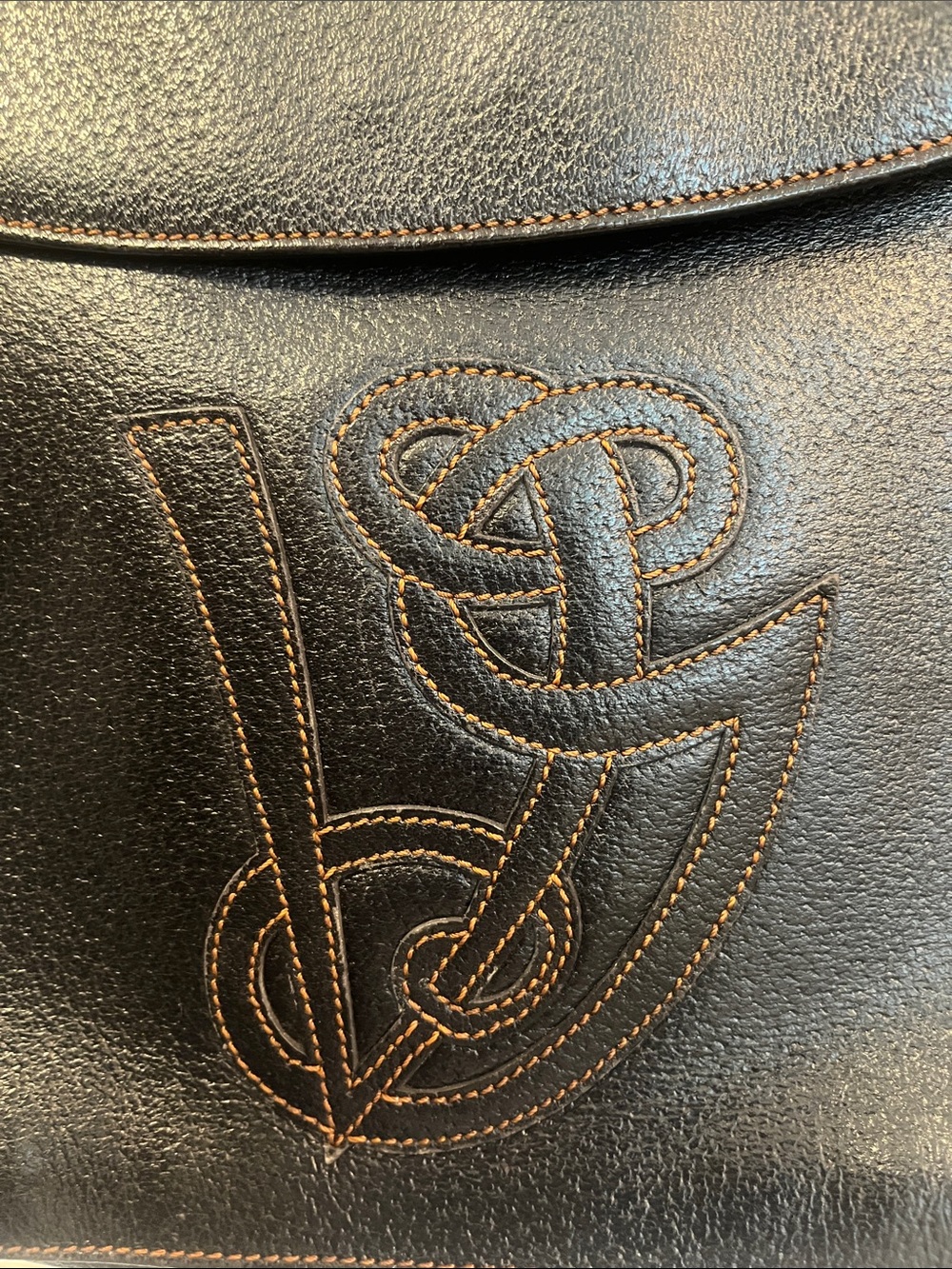 VALENTINO GARAVANI Vintage Black Leather Crossbody Purse